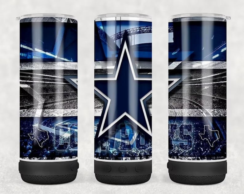 Custom 20oz Stainless Steel Bluetooth Speaker Tumblers.