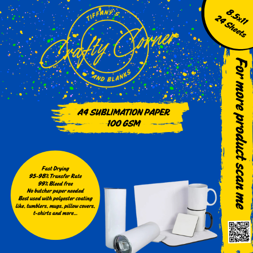 Crafty Corner A4 Sublimation Sample Pack 24 Sheets